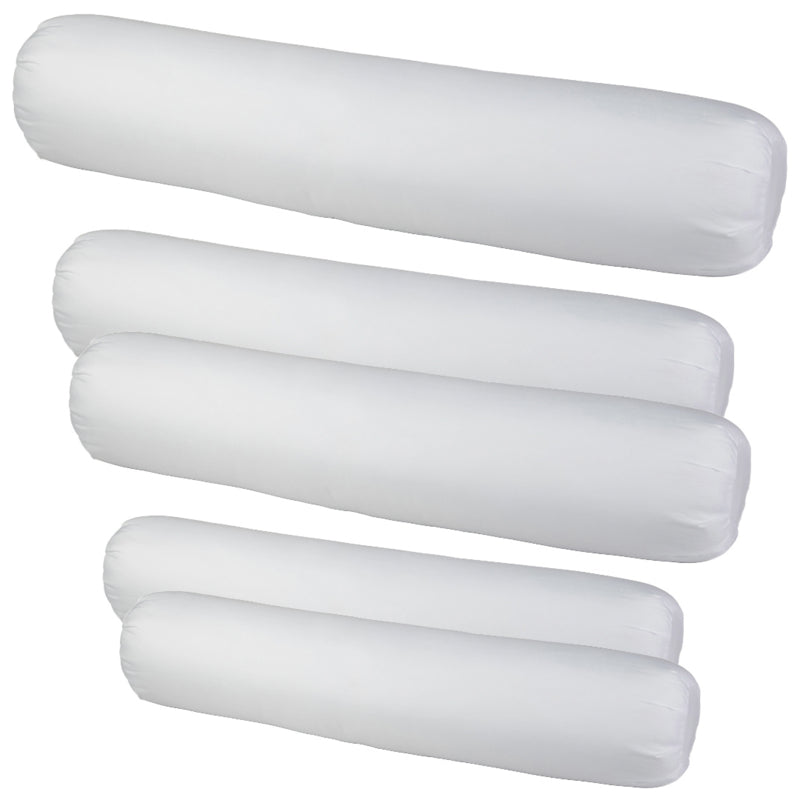 Rolkussen vulling van Ø 20 x 45 cm, een korte ronde rol gevuld met holle polyestervezel